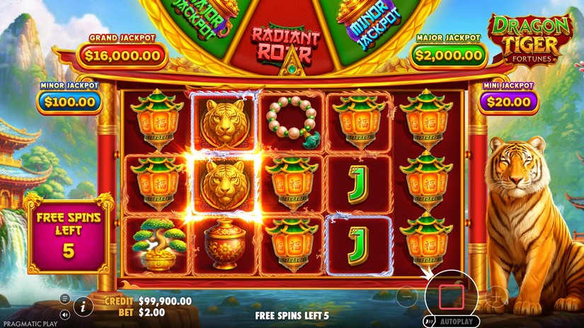 Dragon Tiger Fortunes slot screen 4