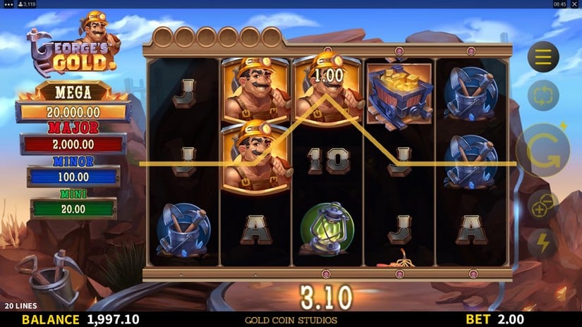George’s Gold slot screen 2