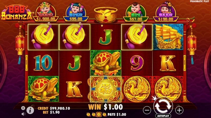 888 Bonanza slot screen 2