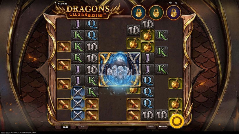 Dragons Clusterbuster slot screen 2