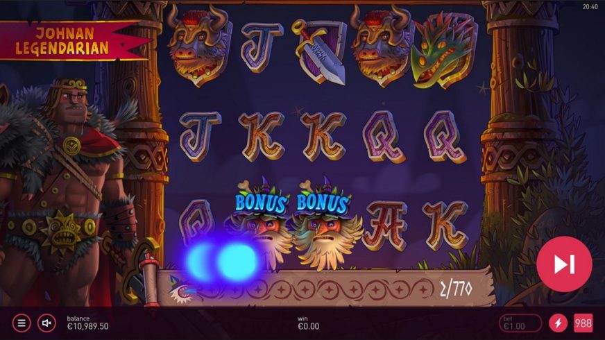 Johnan Legendarian slot screen 2