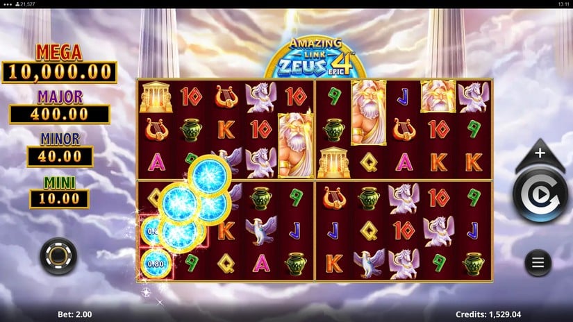 Amazing Link Zeus Epic 4 slot screen 2