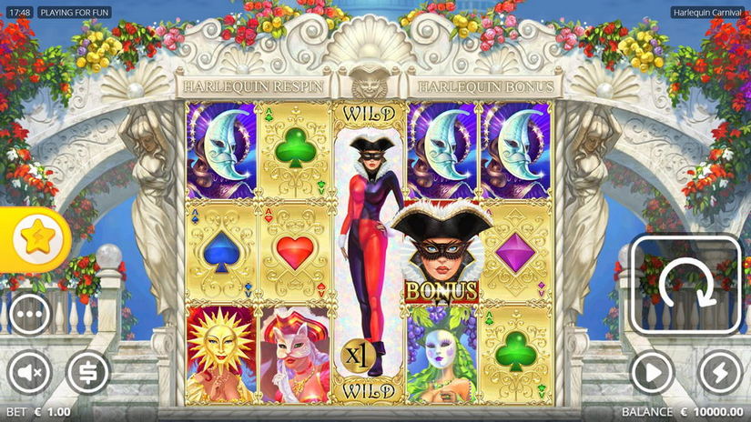 Harlequin Carnival slot screen 1