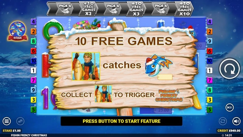 Fishin’ Frenzy Christmas slot screen 4
