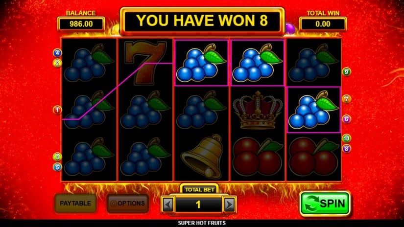 Super Hot Fruits slot screen 2