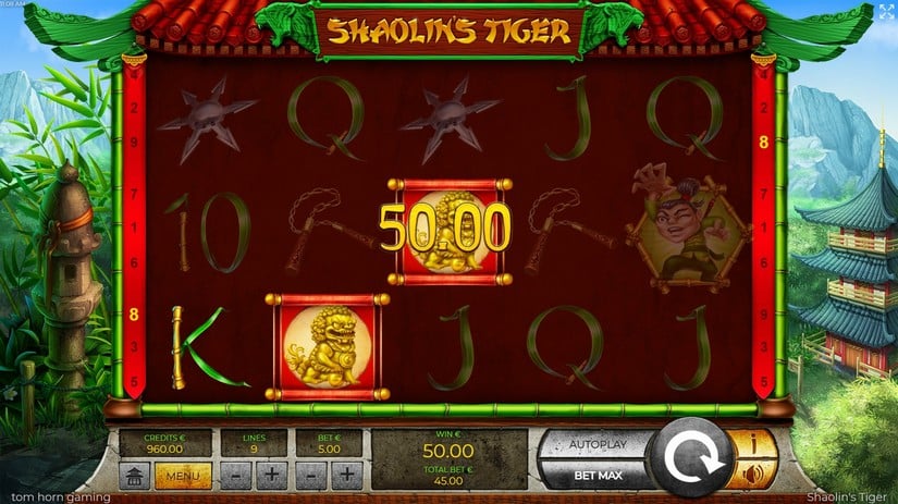 Shaolins Tiger slot screen 2