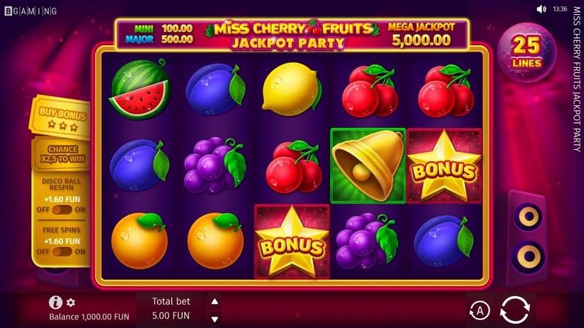Miss Cherry Fruits Jackpot Party slot screen 1