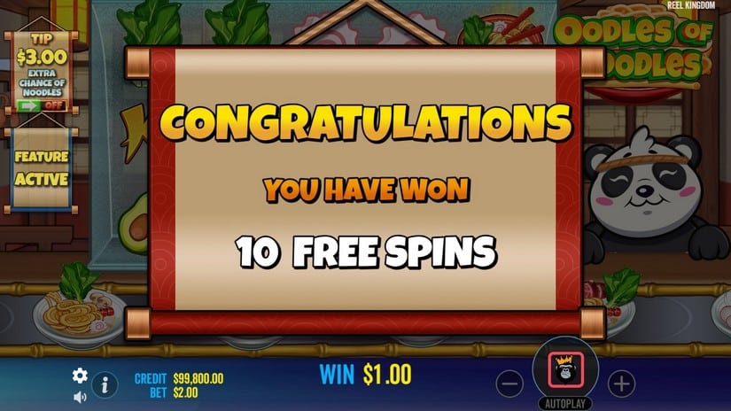 Oodles of Noodles slot screen 3