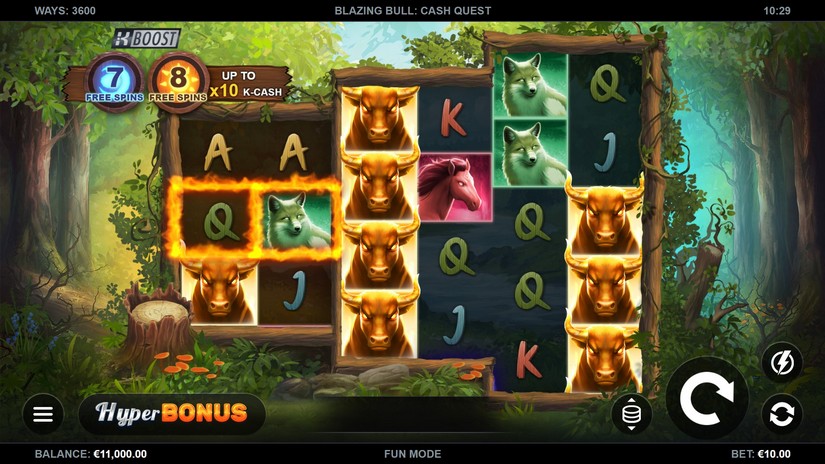 Blazing Bull: Cash Quest slot screen 1