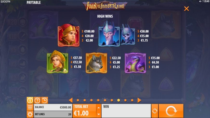 Ivan and the Immortal King slot screen 2