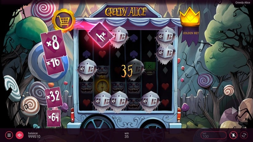 Greedy Alice slot screen 2