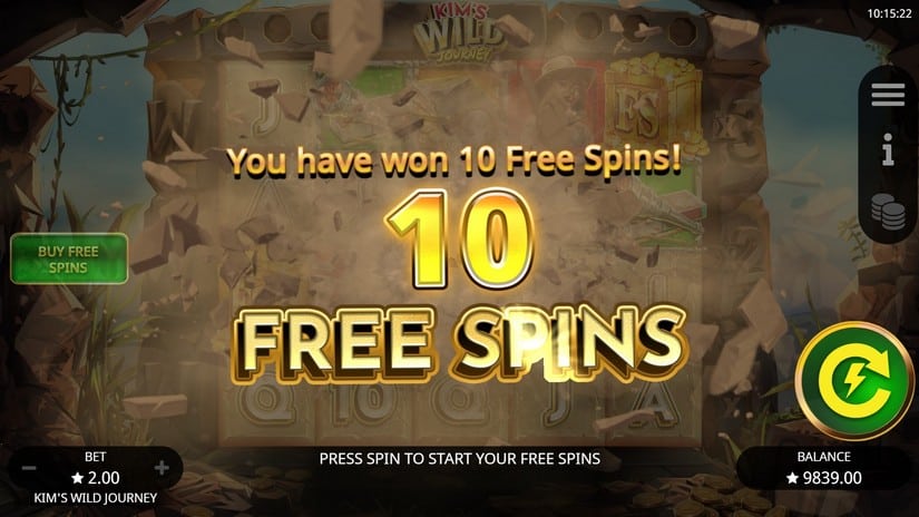 Kim’s Wild Journey slot screen 4