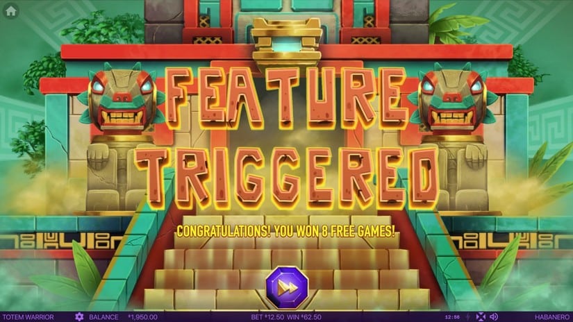 Totem Warrior slot screen 3