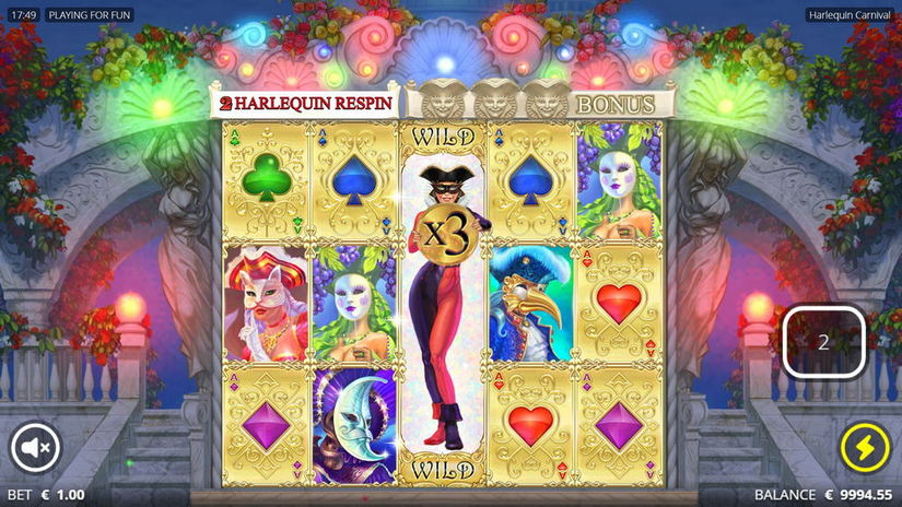Harlequin Carnival slot screen 2