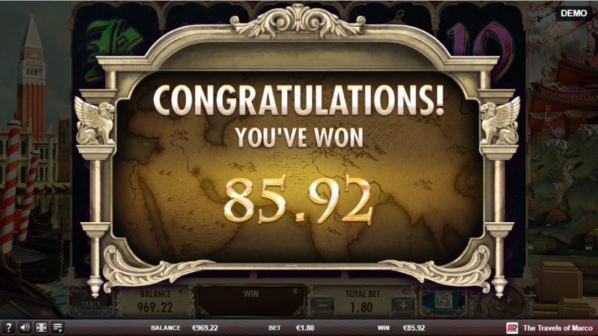 The Travels Of Marco slot screen 6