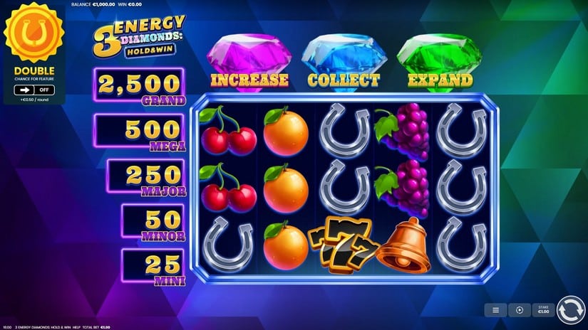 3 Energy Diamonds slot screen 1