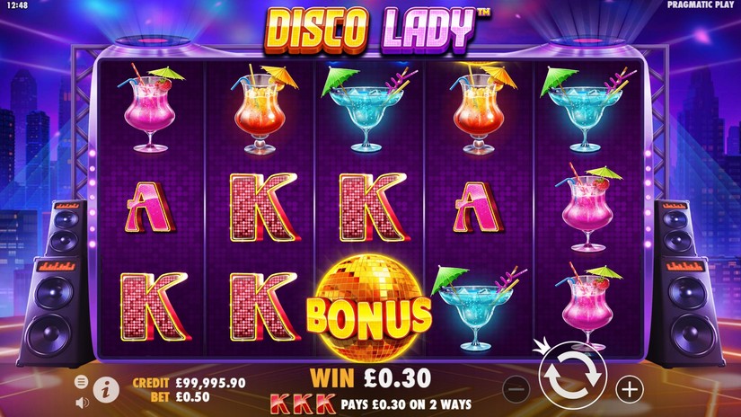 Disco Lady slot screen 2