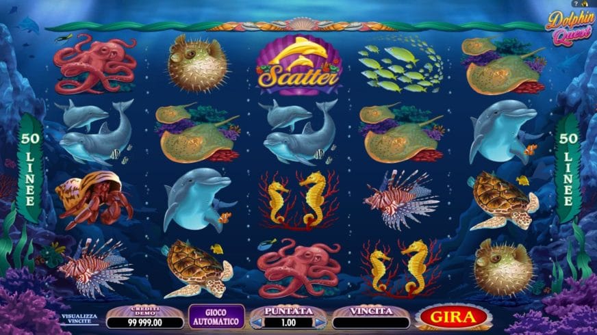 Dolphin Quest slot screen 4