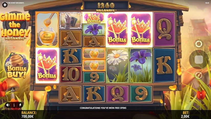 Gimme the Honey Megaways slot screen 2