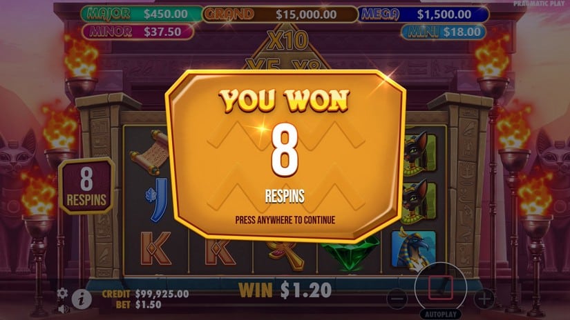 Mummy’s Jewels slot screen 4