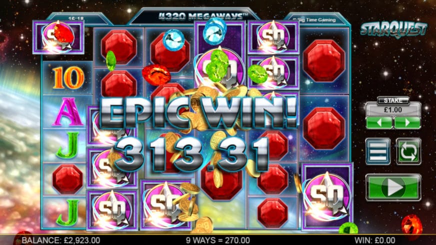StarQuest slot screen 2