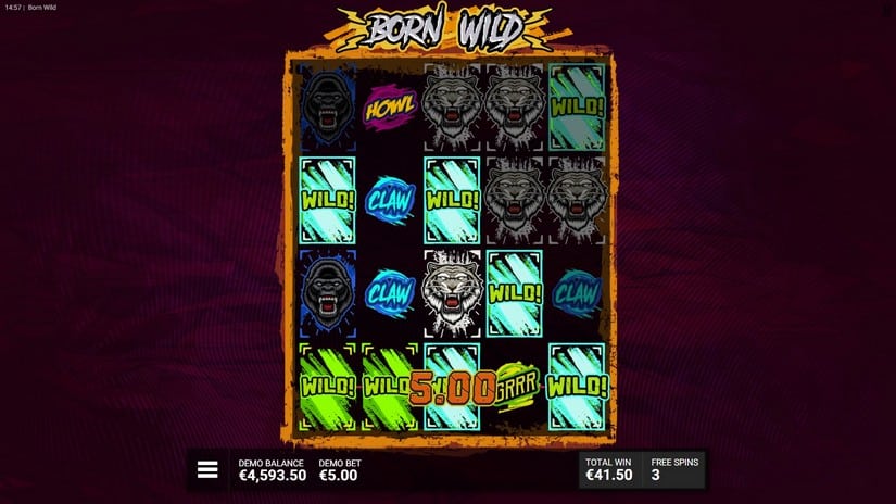 Born Wild slot screen 5