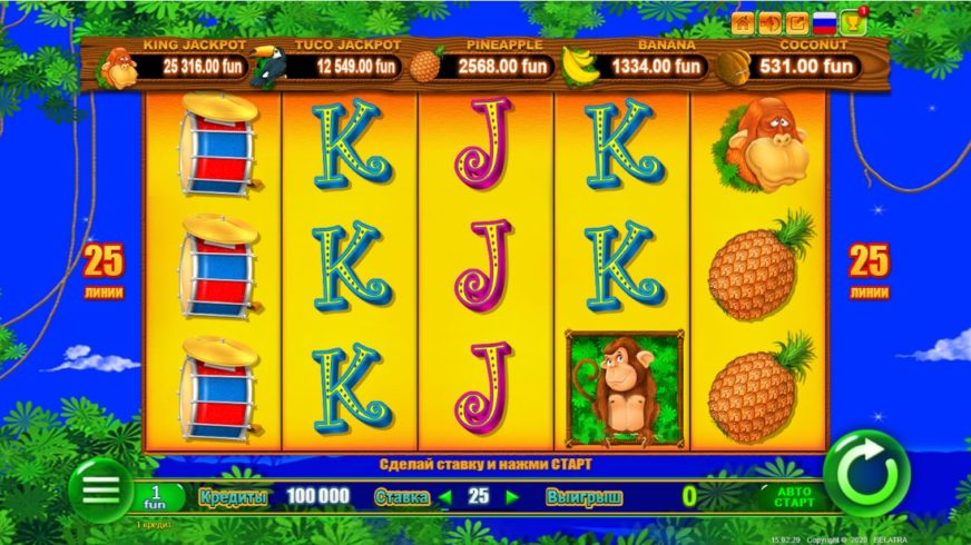 Monkey Jackpot slot screen 1