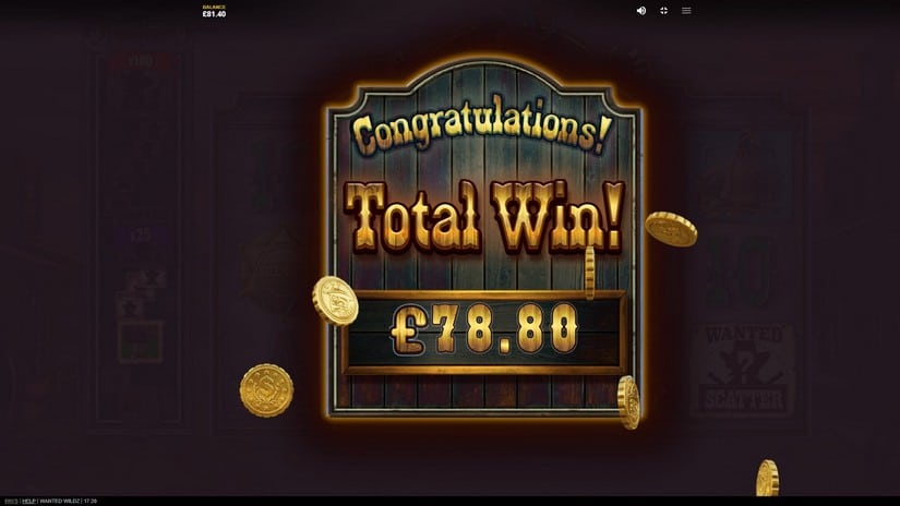 Wanted Wildz slot screen 7