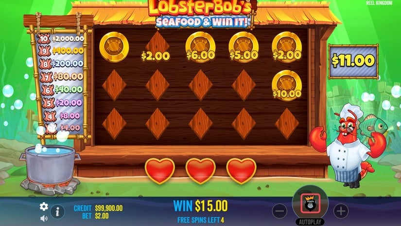 Lobster Bob’s Sea Food and Win It slot screen 7