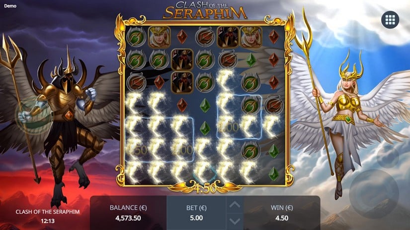 Clash of the Seraphim slot screen 2
