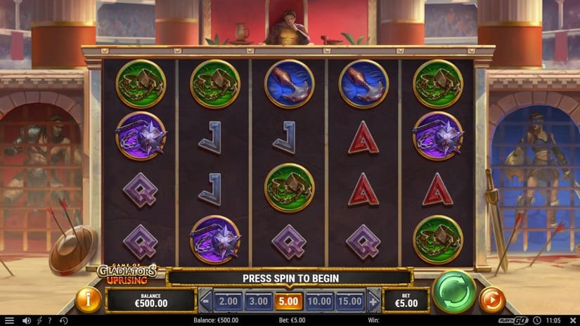 Game of Gladiators Uprising slot screen 1
