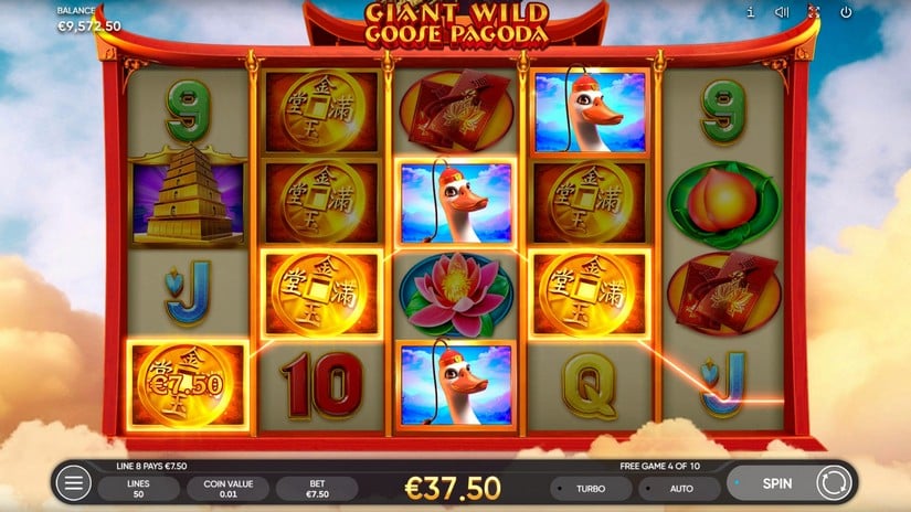 Giant Wild Goose Pagoda slot screen 4