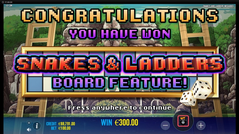 Snakes and Ladders Megadice slot screen 5
