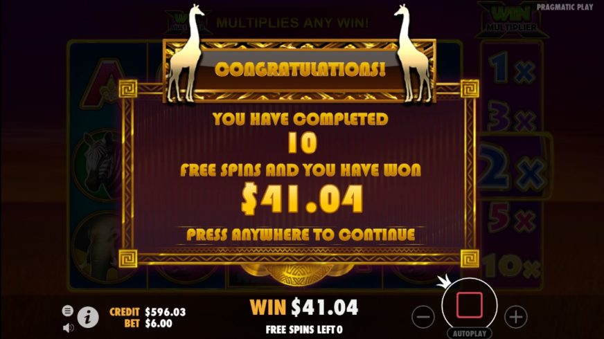 Hot Safari slot screen 4