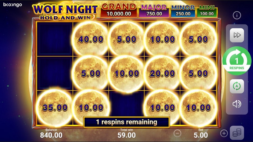 Wolf Night slot screen 3