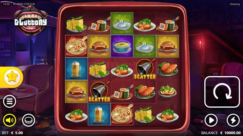 Gluttony slot screen 1