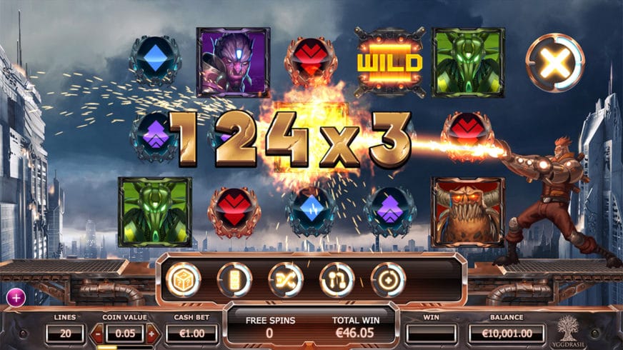 Super Heroes slot screen 1