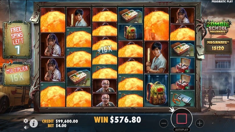 Zombie School Megaways slot screen 4