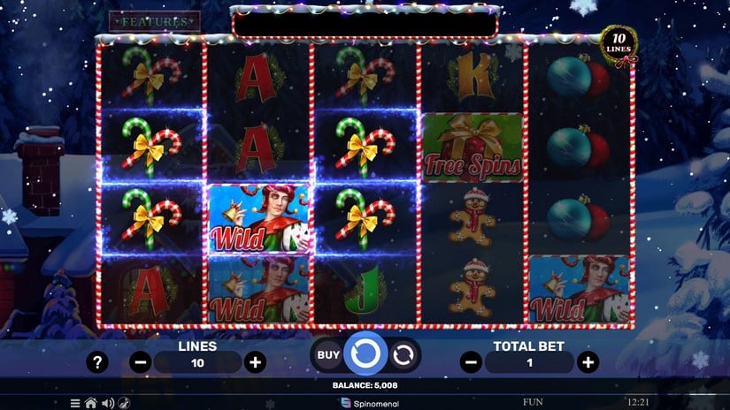 Jokers Charms Xmas slot screen 2