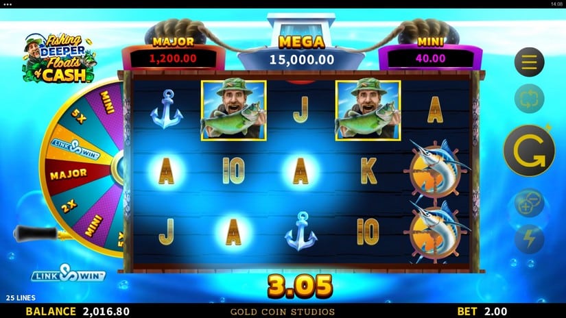 Fishing Deeper Floats of Cash slot screen 2