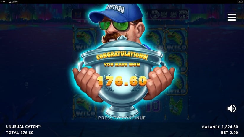 Unusual Catch slot screen 7