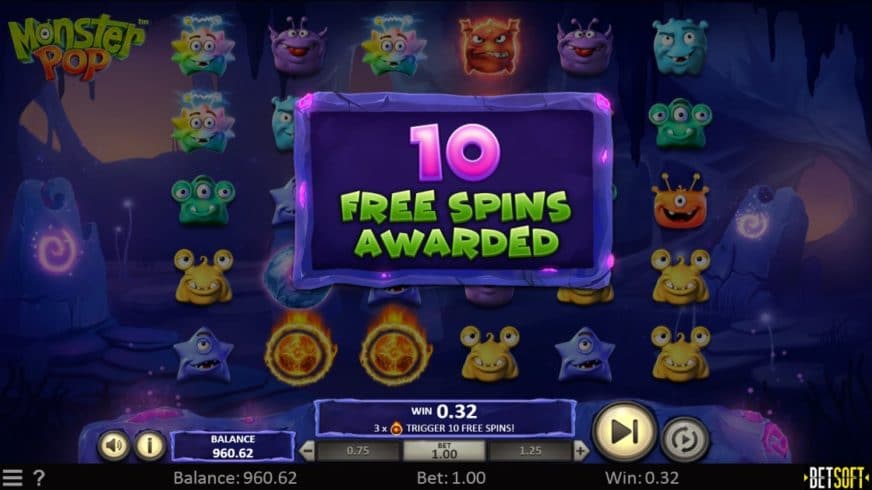 Monster Pop slot screen 4