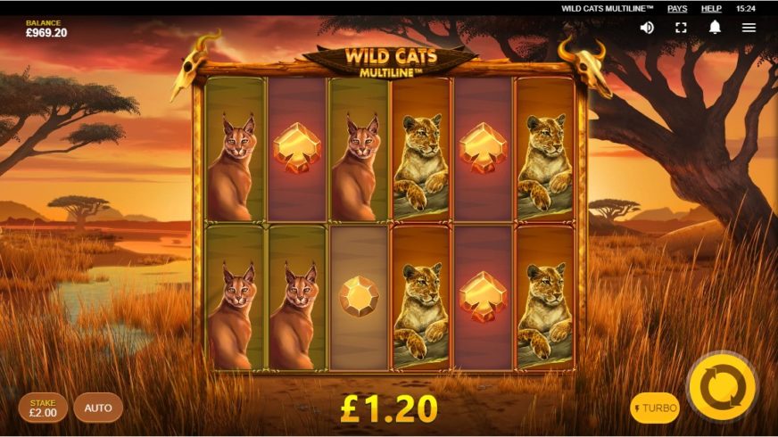 Wild Cats Multiline™ slot screen 2