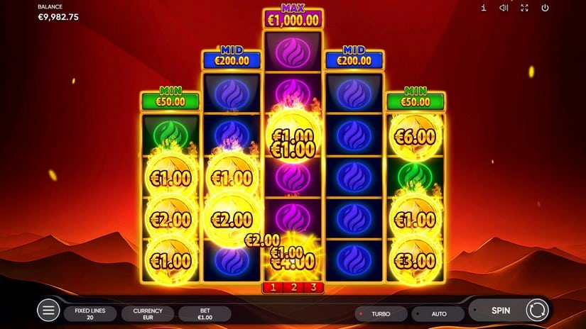 Burning Coins 20 slot screen 5