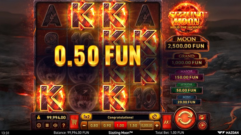 Sizzling Moon™ slot screen 2