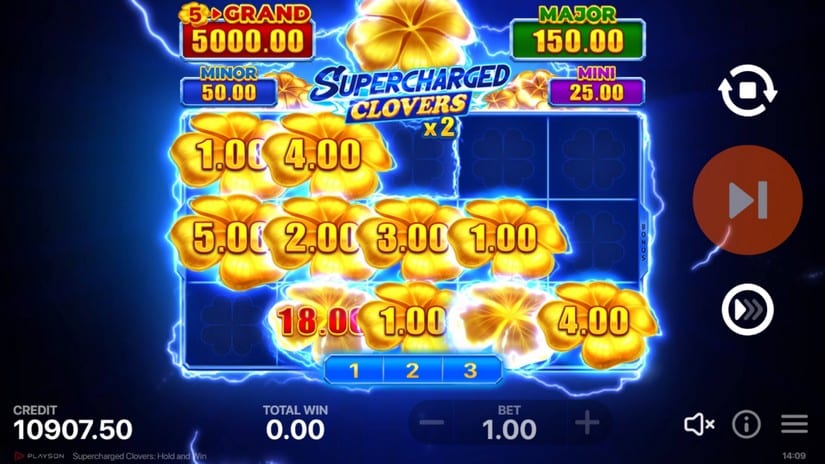 Supercharged Clovers: Hold and Win slot screen 4