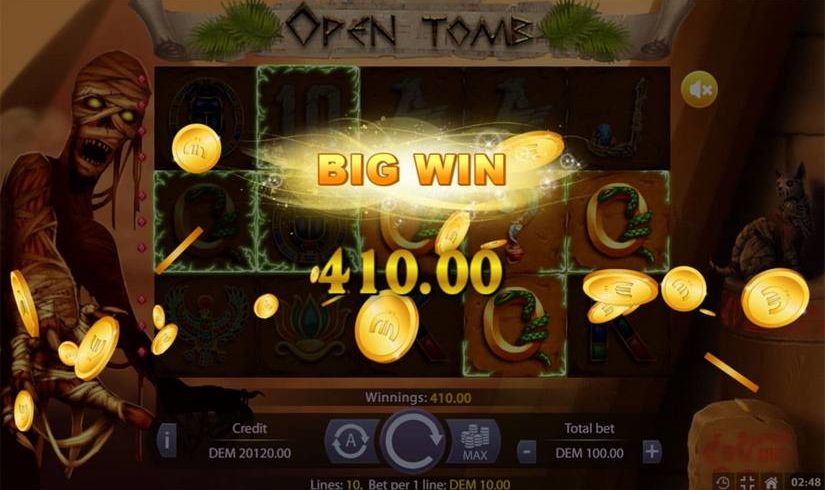 Open Tomb slot screen 5