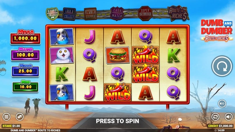 Dumb and Dumber Route to Riches slot screen 1