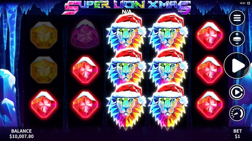 Super Lion Xmas slot screen 4