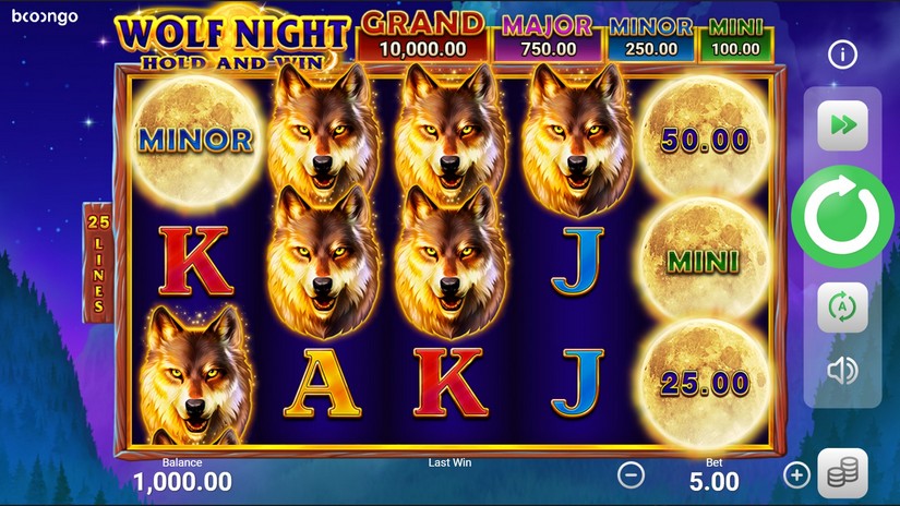 Wolf Night slot screen 1